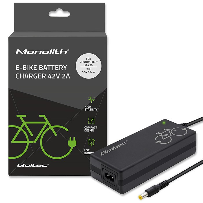 Qoltec 50761 Charger for e-bike batteries