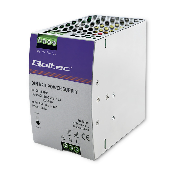 Qoltec 50901 Industrial DIN rail power