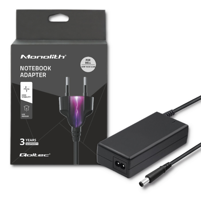 Qoltec Power adapter for Dell 65W