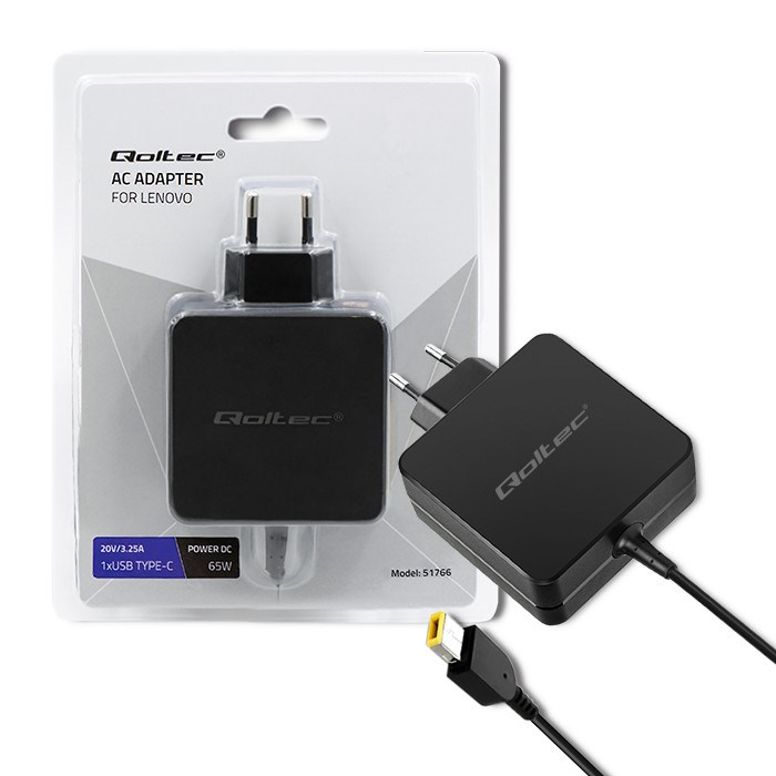 Qoltec Power adapter for Lenovo 65W