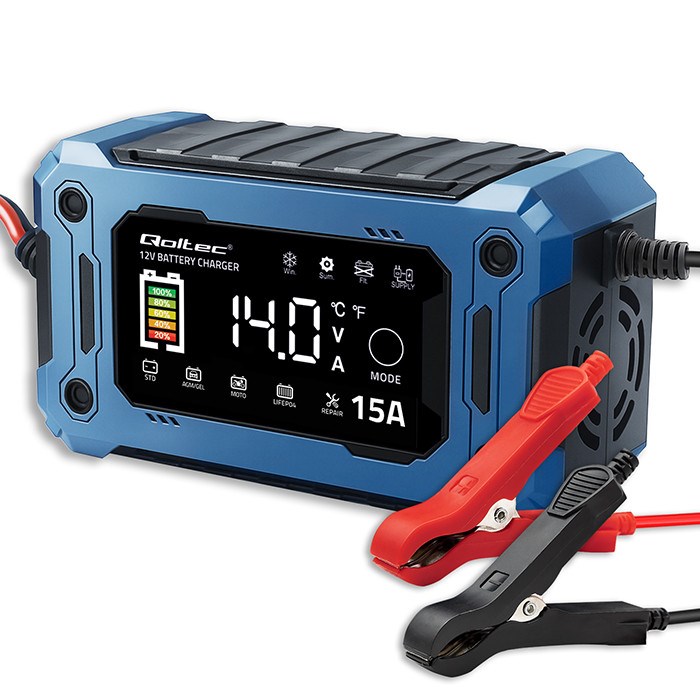 Qoltec  Charger 12V 15A for AGM