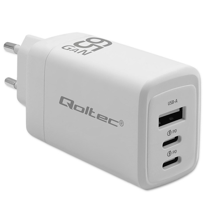 Qoltec  GaN 65W charger,5V 20V