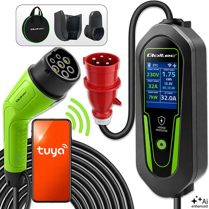 Qoltec  Ładowarka do samochodu elektrycznego EV