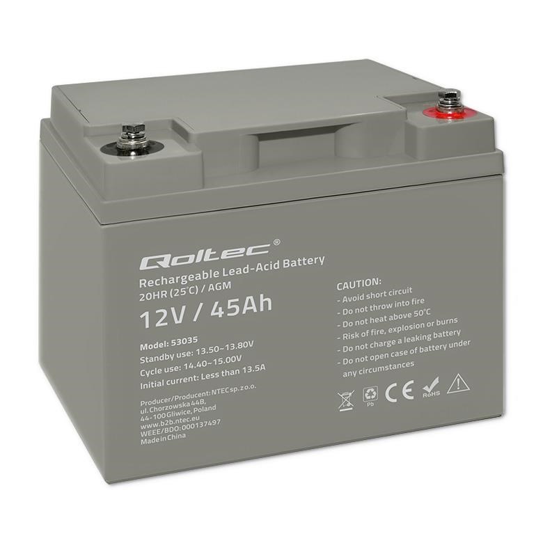 Qoltec Akumulator AGM | 12V |