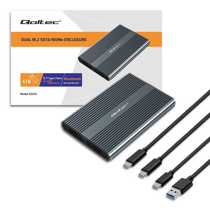 Qoltec Enclosure | M.2 SSD