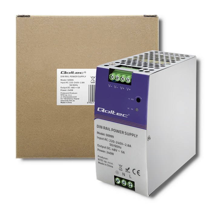 Qoltec  Industrial Din Rail Power Supply