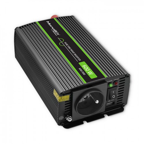Qoltec Monolith power adapter/inverter Auto 600