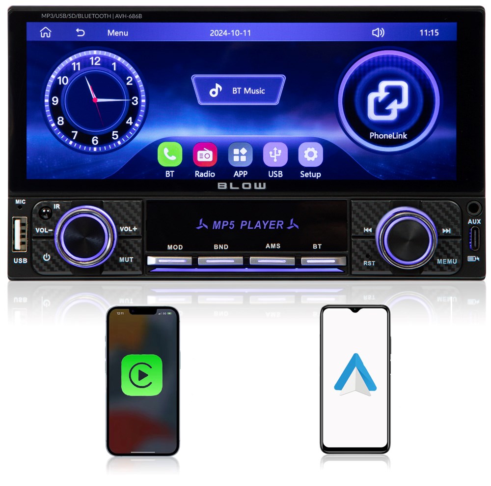 BLOW Radio AVH-686B RDS MP3/USB/micro SD/BLUETOOTH