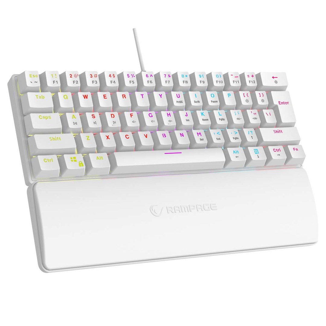 RAMPAGE PLOWER K60 Mechanical Keyboard White