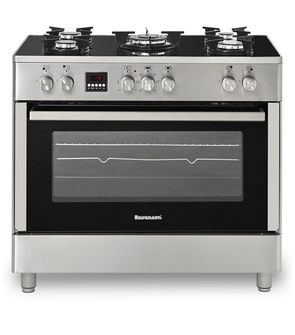 Ravanson  Gas-electric cooker 90cm KWGE-K90 Glass