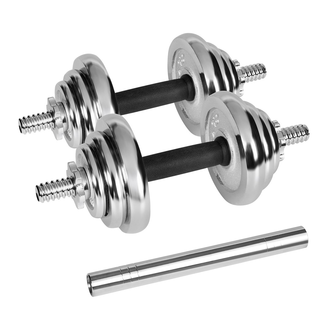 Rebel  ACTIVE Chrome Adjustable Dumbbells in