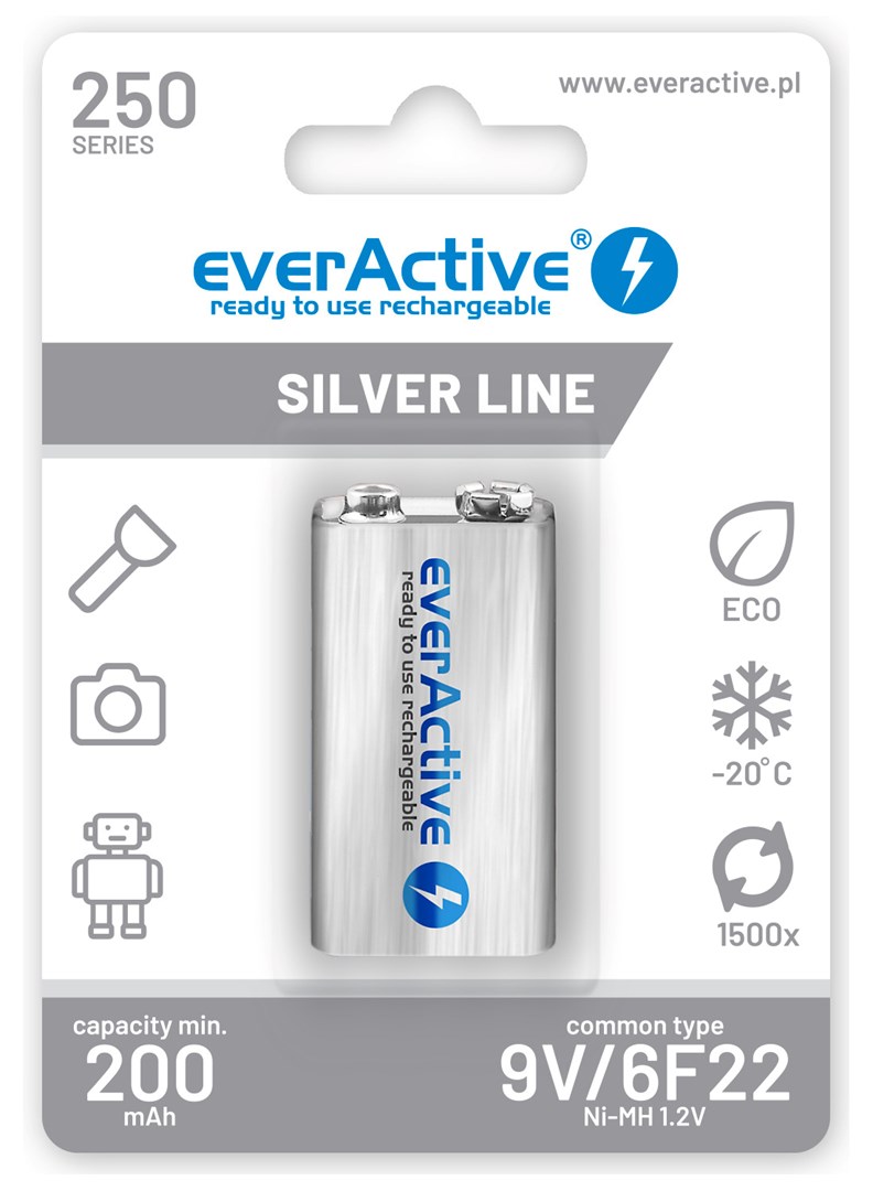 EverActive  BATTERY 6F22/9V NI-MH 2 50