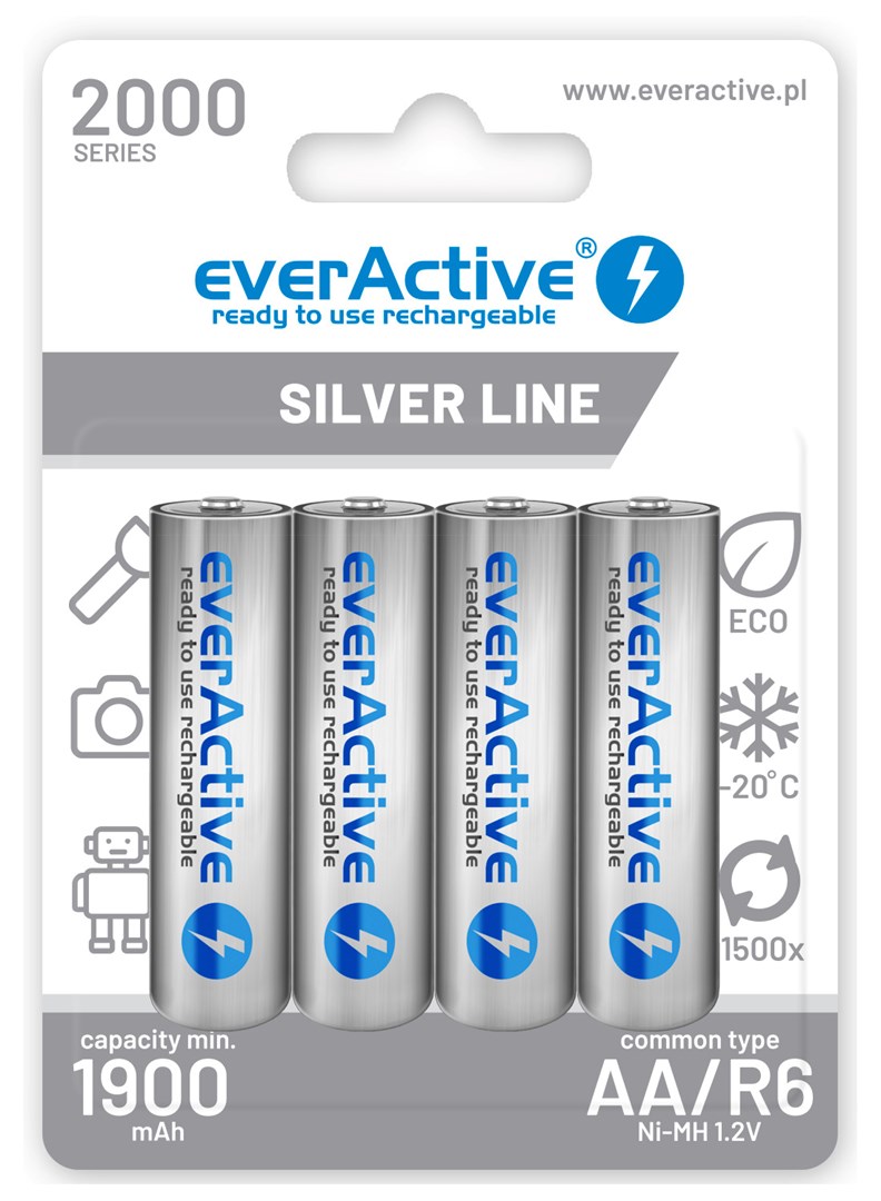 EverActive  BATTERIES R6/AA 2000 mAH, BLISTER