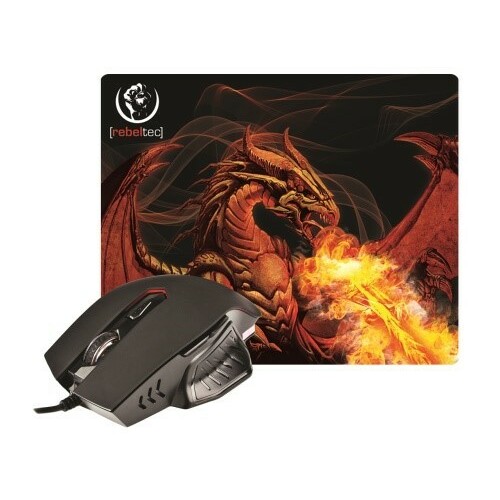 Rebeltec  RED DRAGON game set mouse