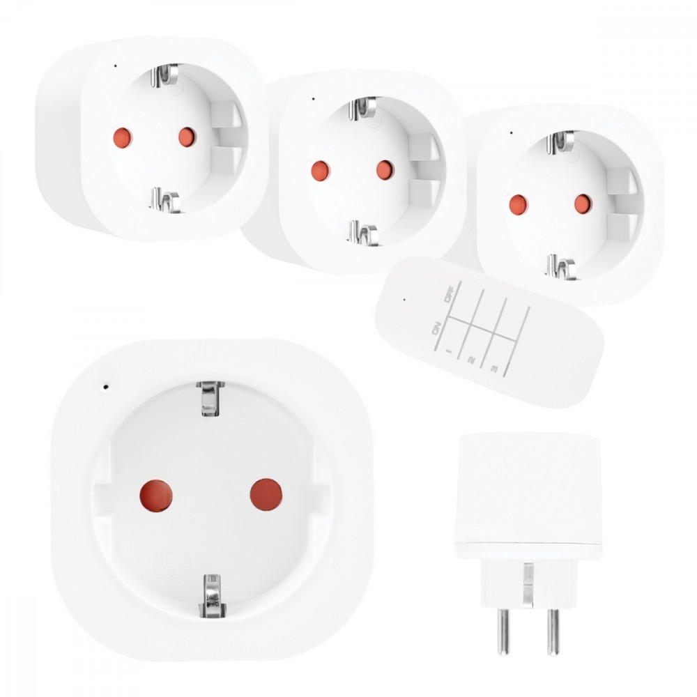 GreenBlue Remote-controlled x3 socket outlets GB313