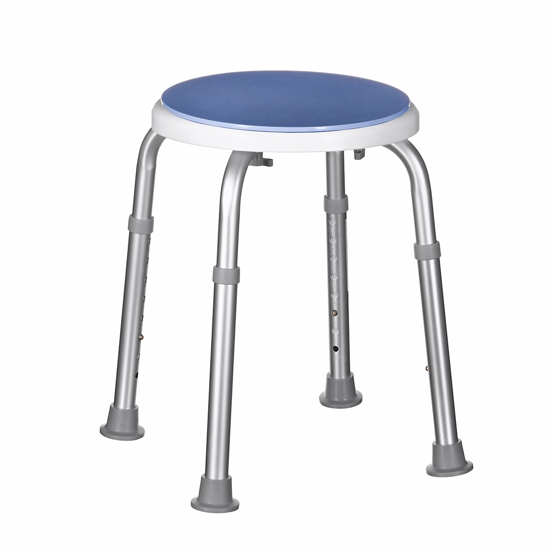 ActionMed Round aluminium shower stool |