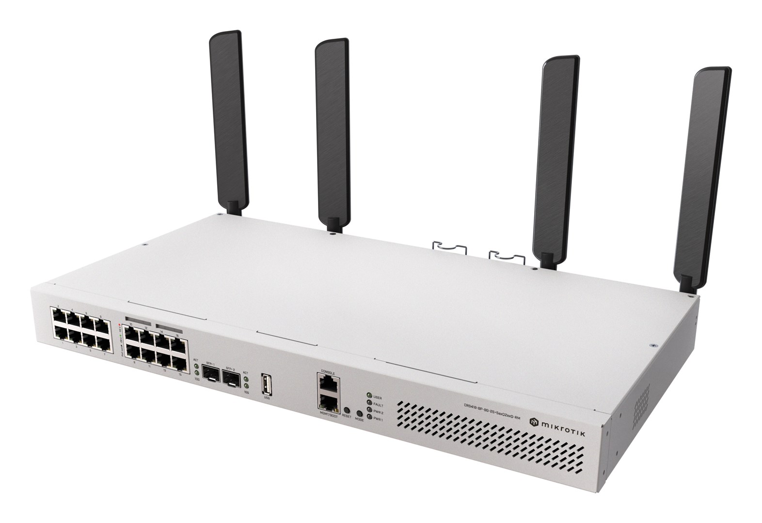 Mikrotik Router/Switch 16-Port | CRS418-8P-8G-2S+5axQ2axQ-RM |