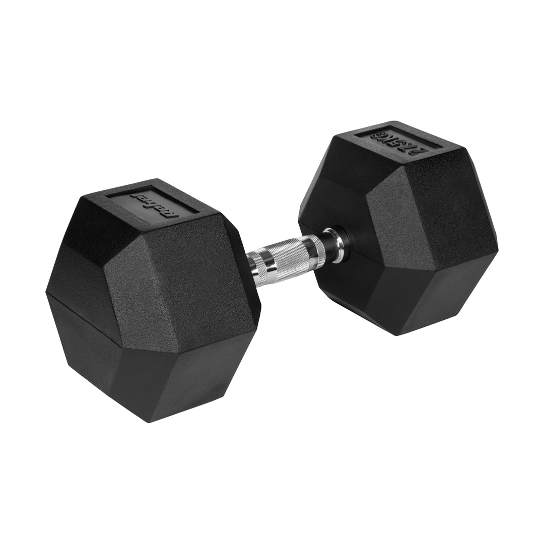 Rebel Rubberized cast iron dumbbell HEX