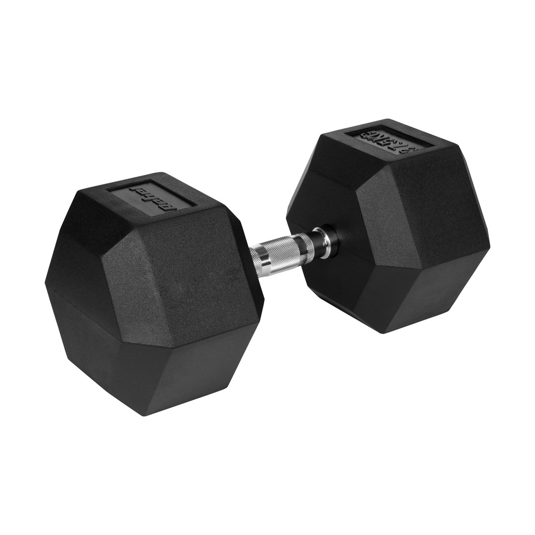 Rebel Rubberized cast iron dumbbell HEX