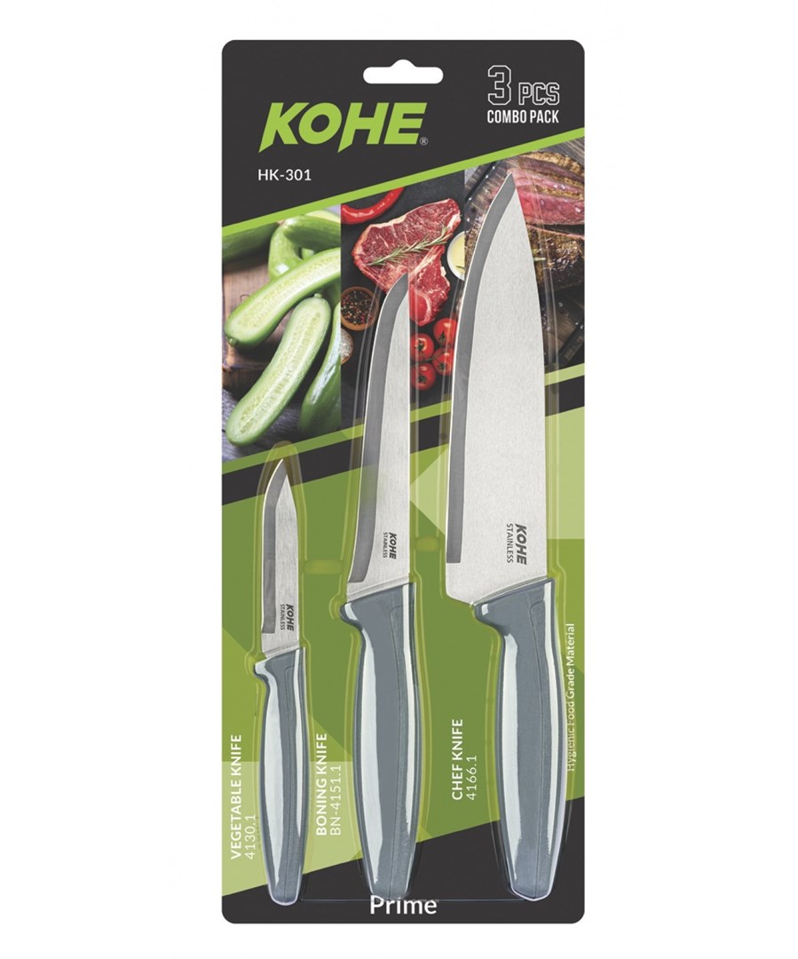 KOHE Set of 3  knives, mixed