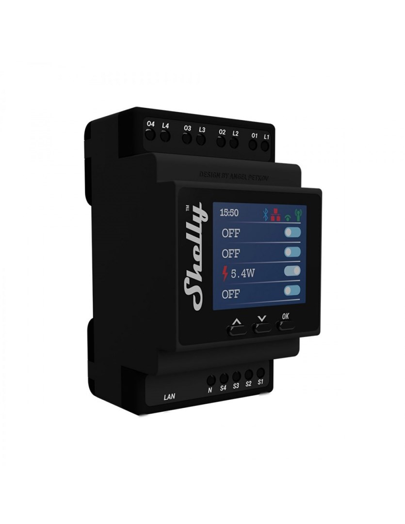 Shelly PRO 4PM 4-channel controller with
