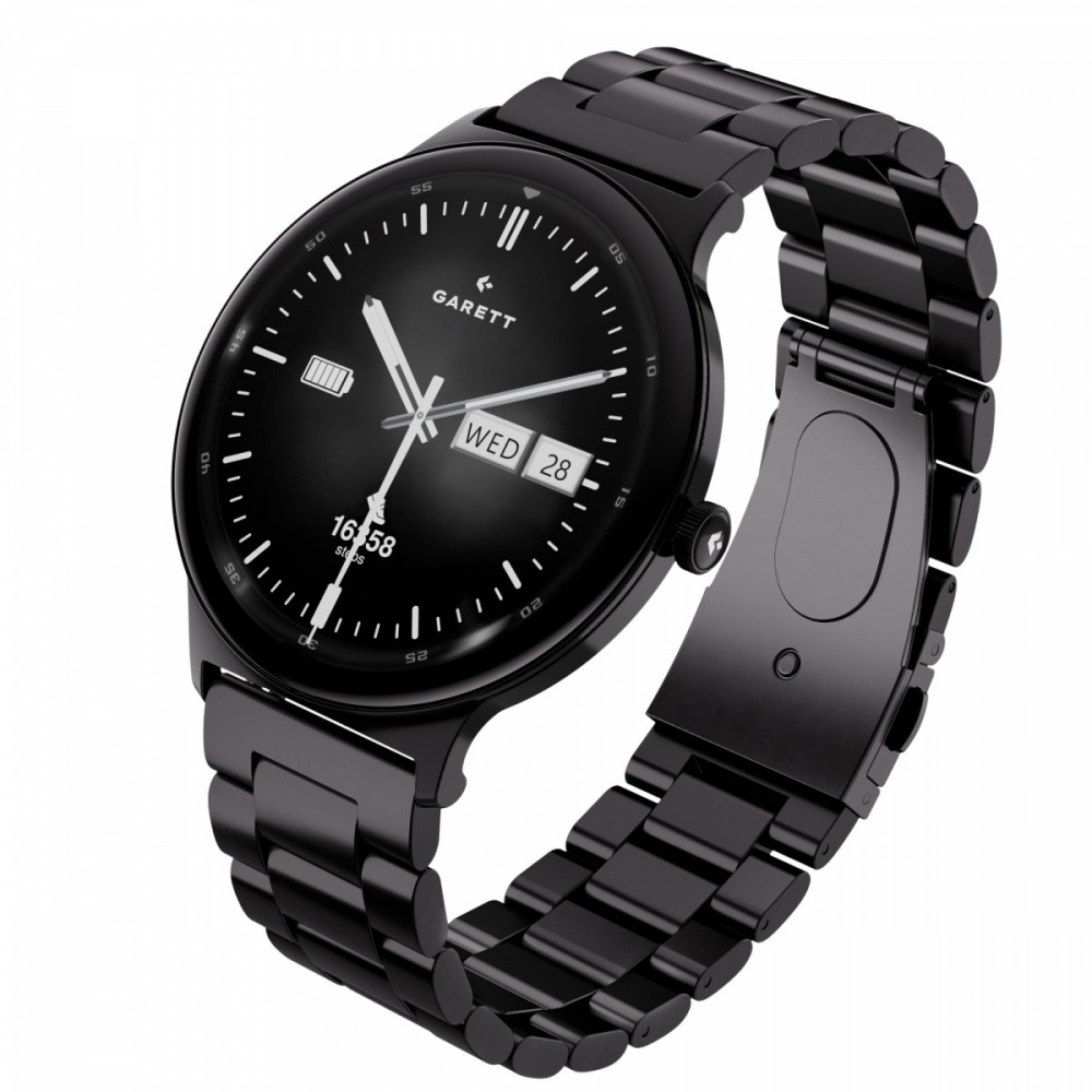 Garett Electronics Smartwatch Quantum black steel