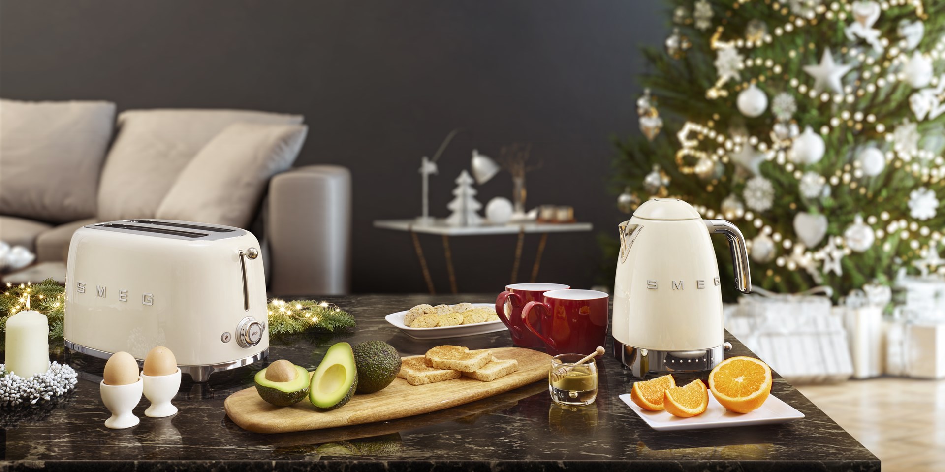 SMEG 50`s Style Kettles KLF04CREU Cream