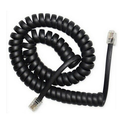 Gembird  Spiral cable RJ10/4P4C/2m/black | TC4P4CS-2M