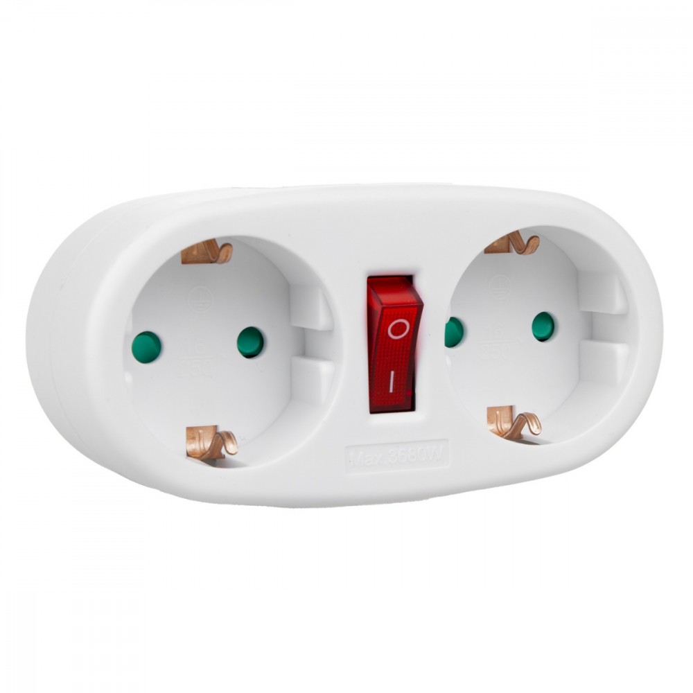 Maclean Splitter double socket MCE338 typ