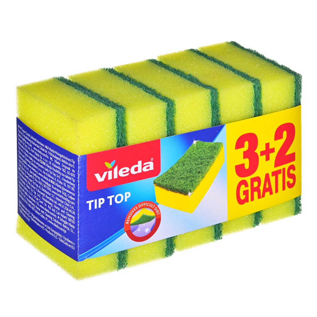 Vileda Sponge Scourer Tip-Top 5 pcs