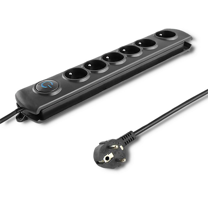 Qoltec  Surge protector 6 sockets, 5m