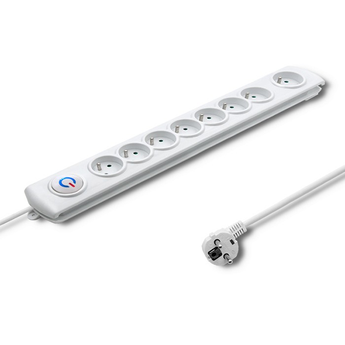 Qoltec  Surge protector 8 sockets, 1