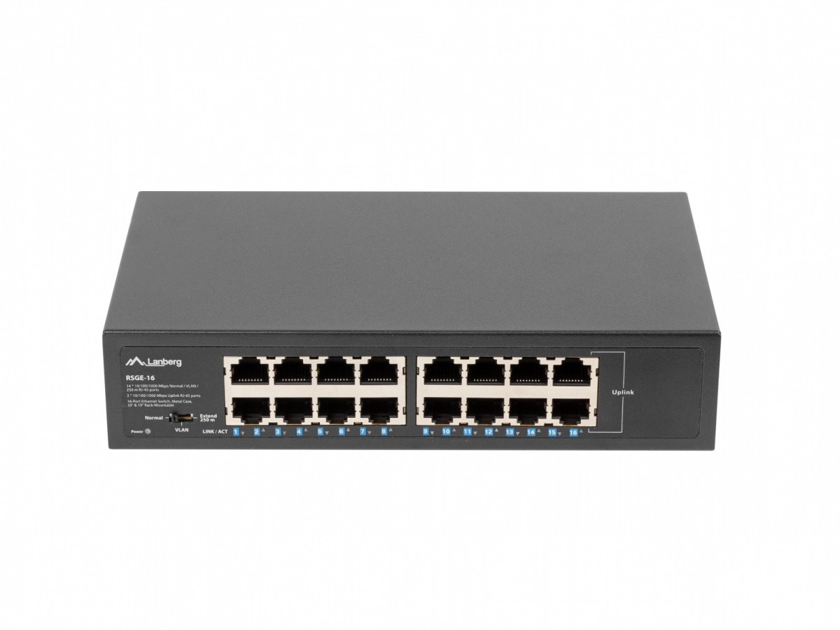 LANBERG  Switch 16X1GB Gigabit Ethernet rack