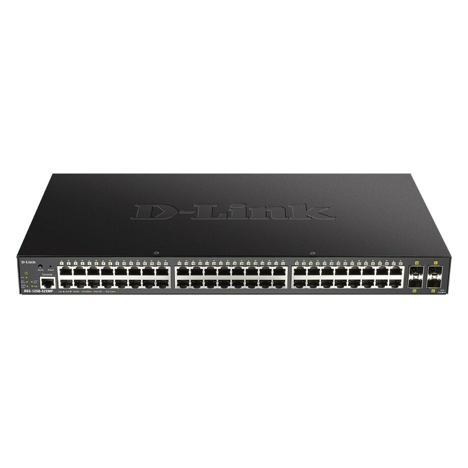 D-Link  Switch DGS-1250-52XMP 48GE PoE+ 4SFP+