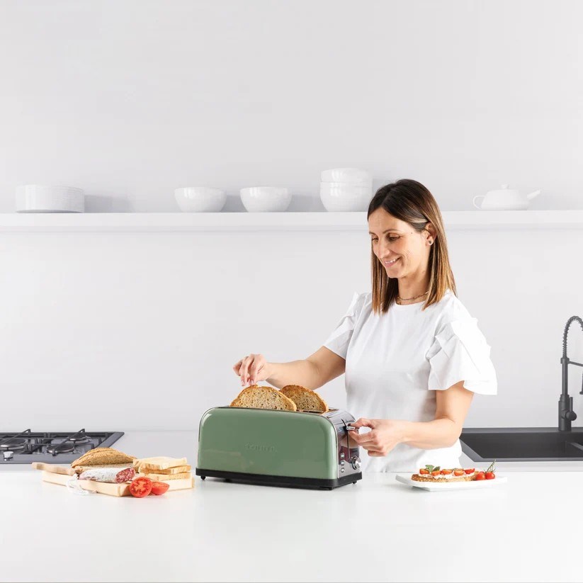 Taurus  Vintage Olive-Coloured Toaster, 1500 W