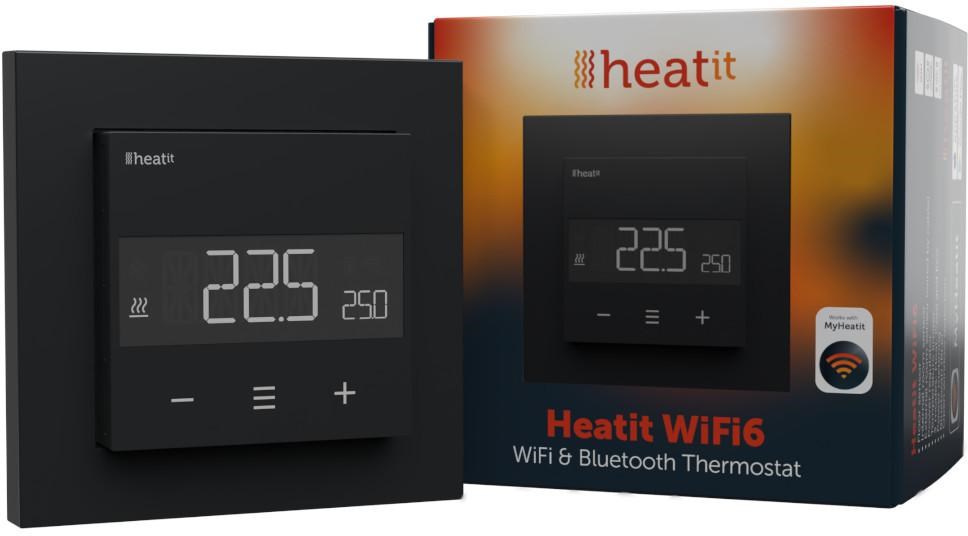 Heatit Termostat WiFi6 Black Matt Wi-Fi