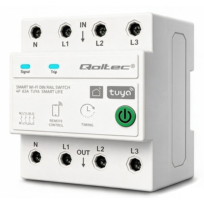 Qoltec Three phase 63A relay for