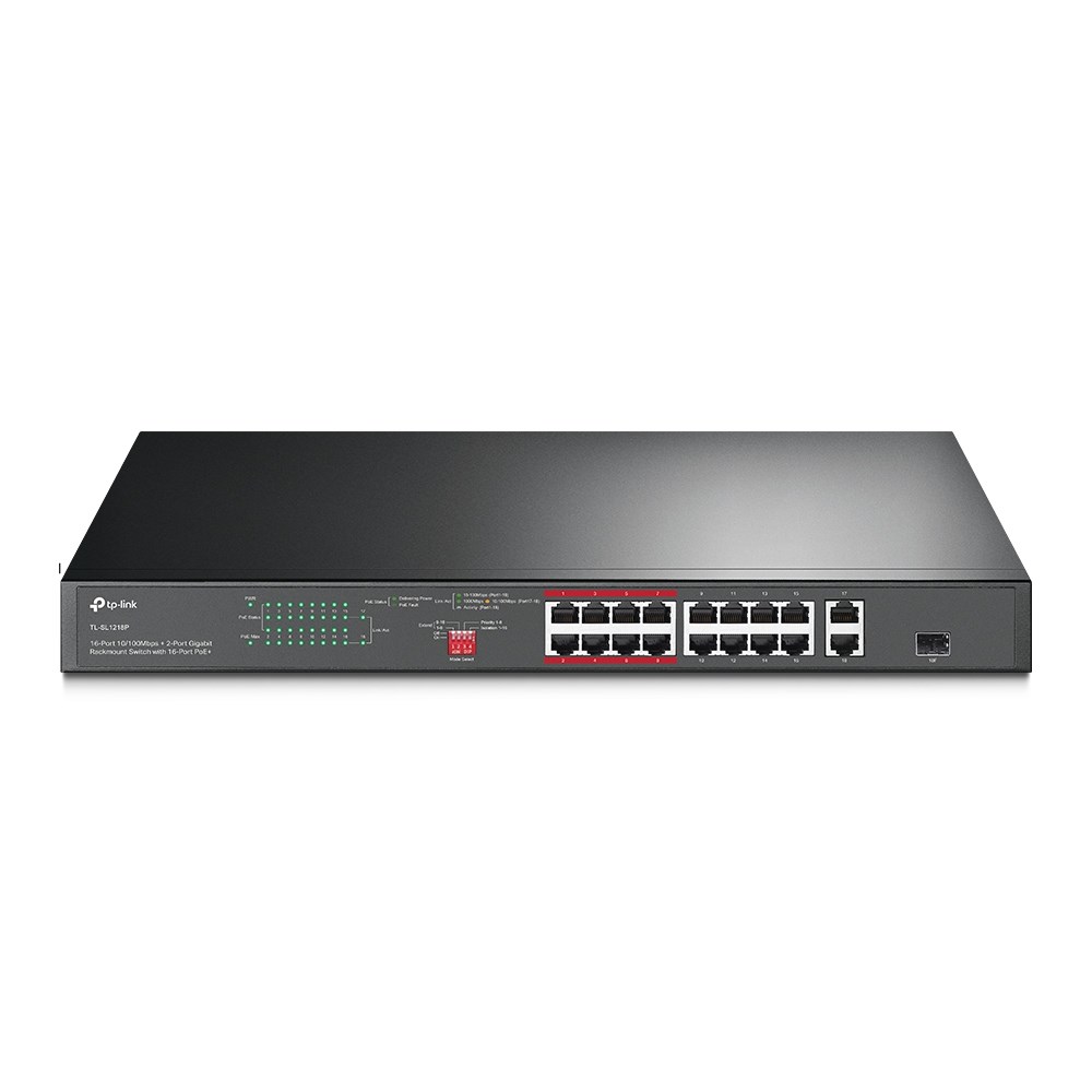 TP-LINK  16-Port 10/100 Mbps + 2-Port