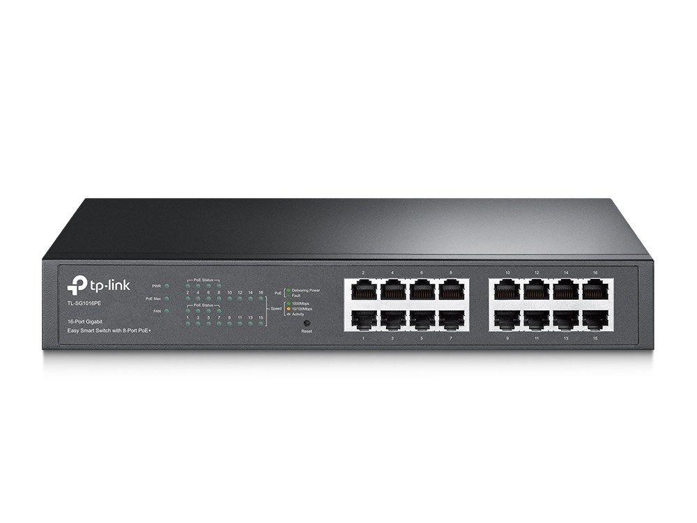 TP-LINK  SG1016PE switch Smart 16x1GbE (8xPoE+)