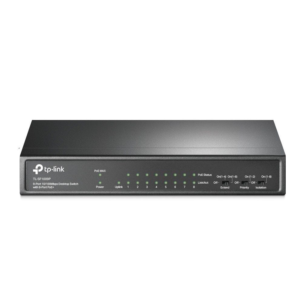 TP-LINK  SF1009P Switch 9xFE (8xPoE+) |