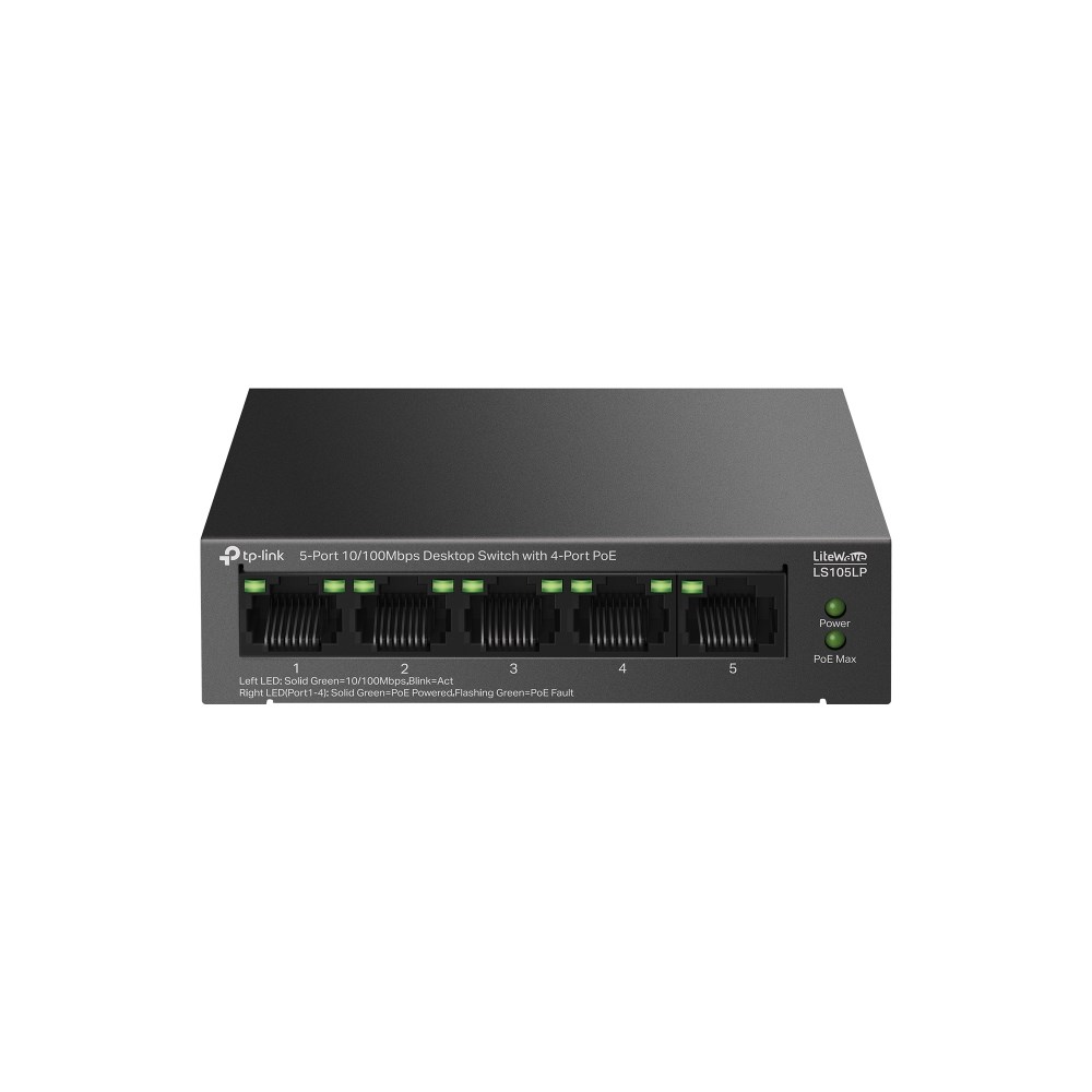 TP-LINK  LiteWave LS105P Unmanaged Fast Ethernet
