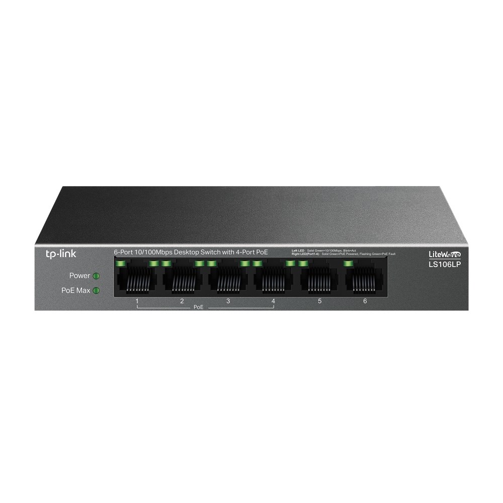 TP-LINK  Switch LS106LP 6xFE PoE |
