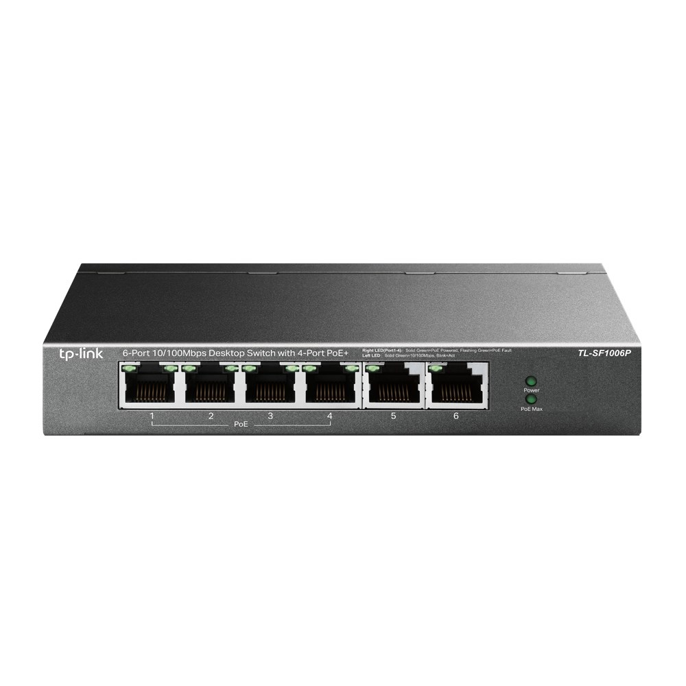 TP-LINK   SF1006P switch 6xFE (4xPoE+) |