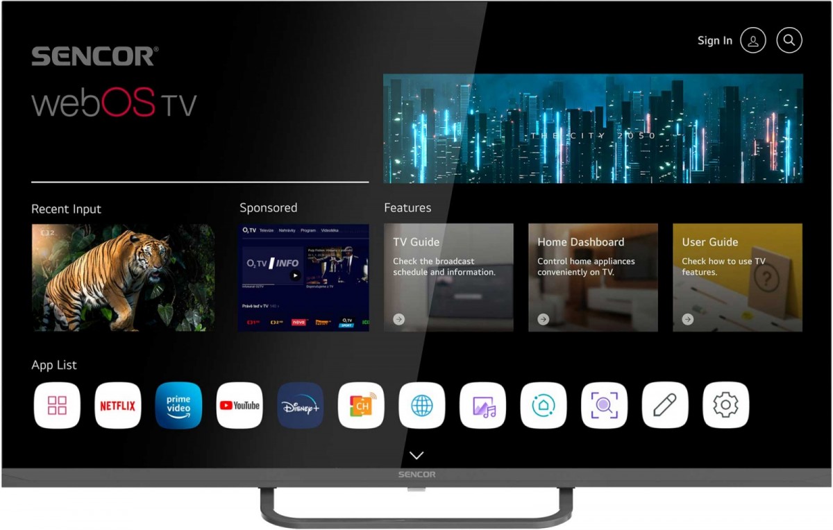 Sencor  TV SLE 32S840TCSB smart webOs