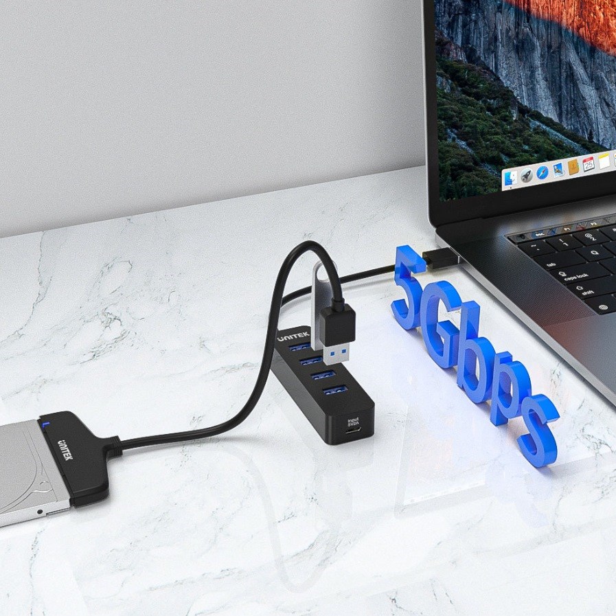 Unitek  HUB USB-A; 4x USB 3