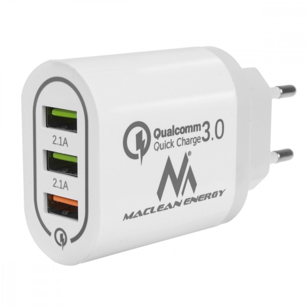 Maclean  Universal 3xUSB quick charger  MCE479W