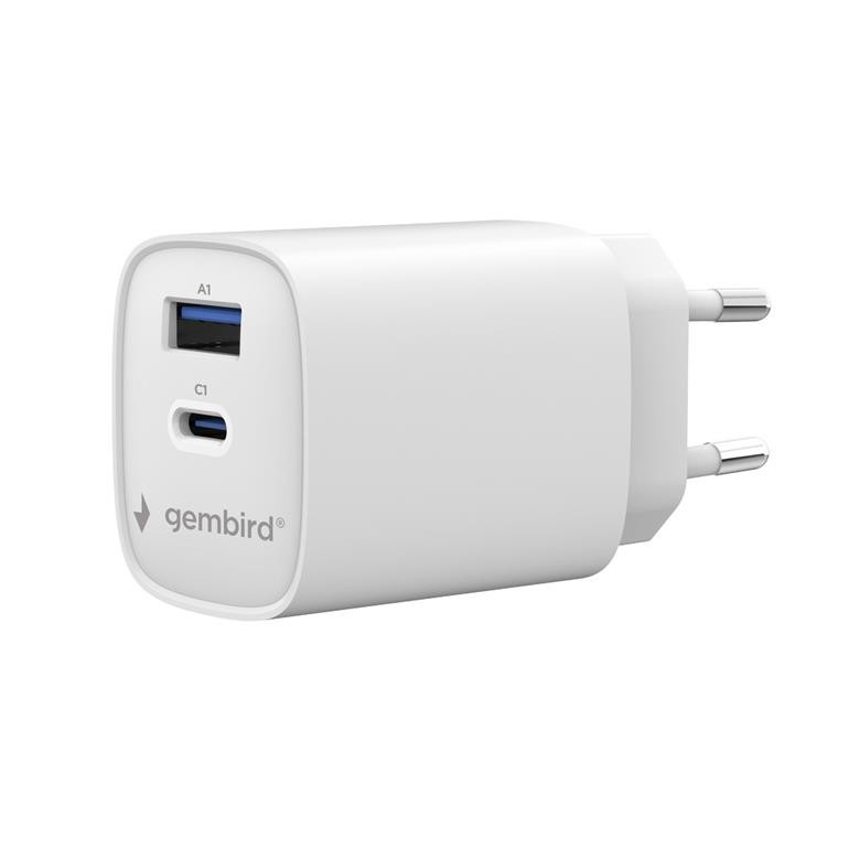 Gembird  Universal charger 1xUSB-C/A QC 3