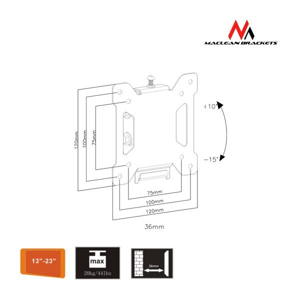 Maclean Universal holder for TV or