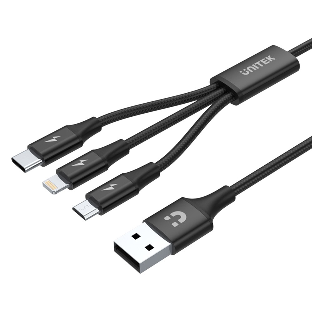 Unitek  USB-A Cable 3in1 USB-C/ microUSB/