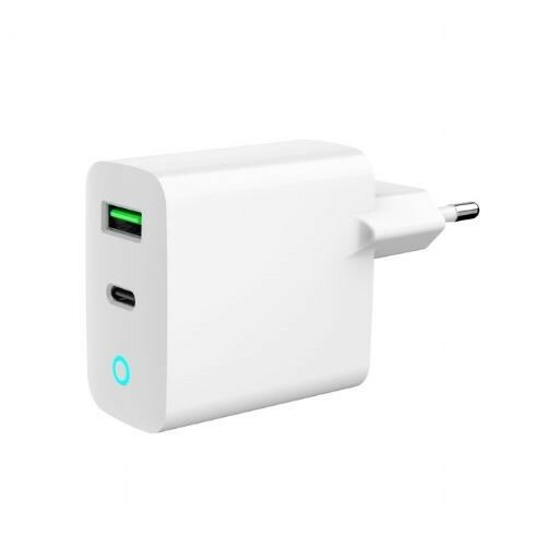 Gembird  USB-A/USB-C Charger LED 20W PD